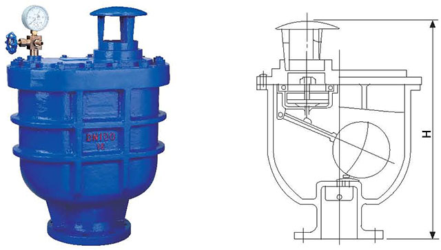 66mo威九国际CARX复合式排气阀结构图 66mo威九国际CARX复合式排气阀结构图