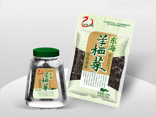 中龙食品公司即食海藻食品羊栖菜包装设计图片 北京西风东韵